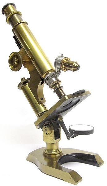 J. Grunow, New York No. 984. Continental style microscope, c. 1889