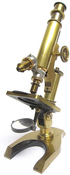 J. Grunow, New York No. 984. Continental style microscope, c. 1889