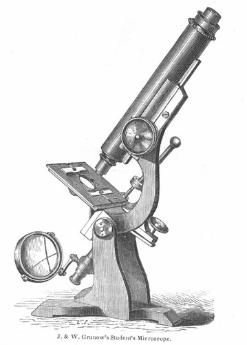 J. & W. Grunow Larger Student's Microscope