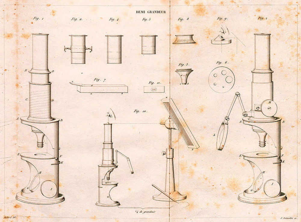 from Description des Microscopes Achromatiques Simplifies, Second Edition, ca. 1841