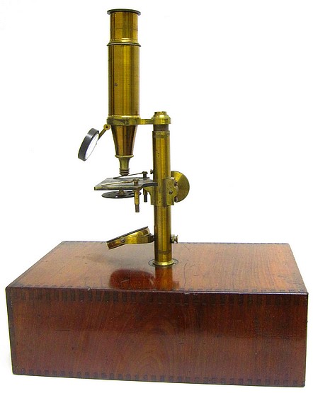 Made for McAllister & Co., Philadelphia. c.1844. Microscope attributed to Buron