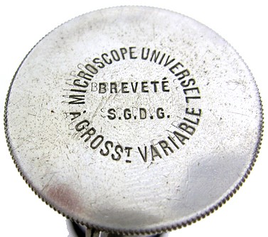Microscope Universel &agrave;	 Grossissement Variable, c. 1925. French Pocket microscope with variable magnification