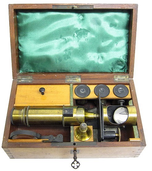 G. Oberhaeuser, Place Dauphine, Paris. #1812. Small drum microscope, c.1850