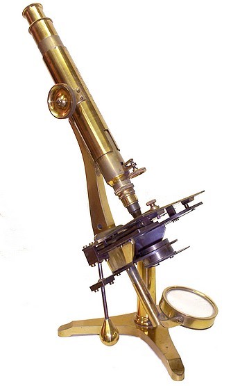  Powell & Lealand, London. Student microscope with Varley stage, c. 1850
