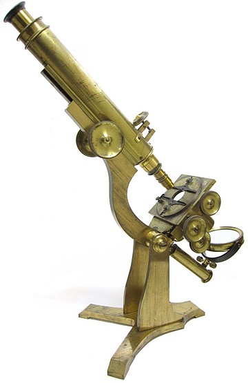 Pike Maker, 518 Broadway New York, No. 120. Large microscope with Lister-limb made by Daniel Pike. c. 1871