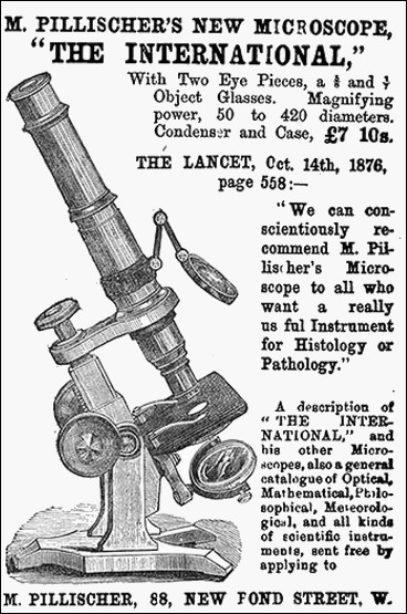Pillischer International Microscope advertisment