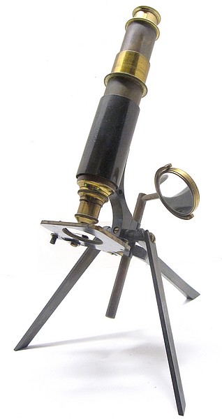 James W. Queen &   Co., Phila. The Tourist folding microscope