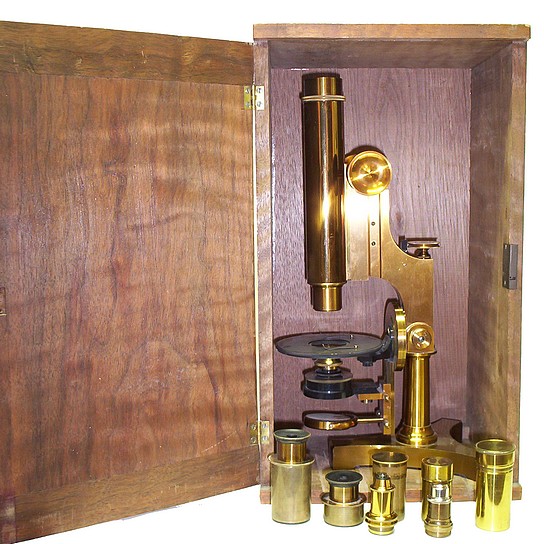 James W. Queen & Co., Phila., # 788. The Acme No. 3 Model Microscope. c. 1890