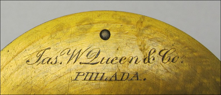 James W. Queen & Co., Phila., # 736. The Acme No. 4 Model Microscope. Signature