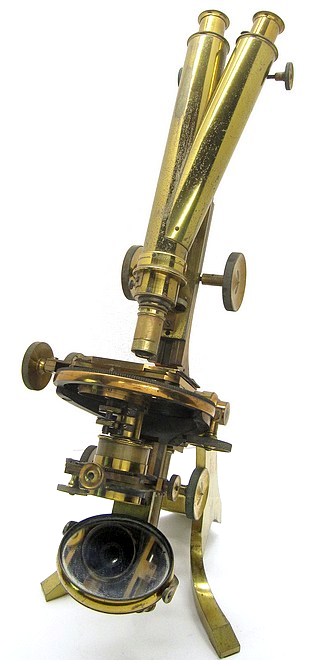 Ross, London, #4001 c. 1875. Binocular Jackson model microscope No. Ia