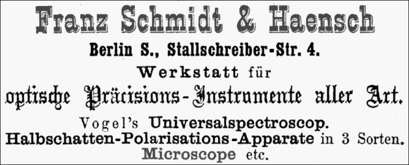 Franz Schmidt & Haensch ad