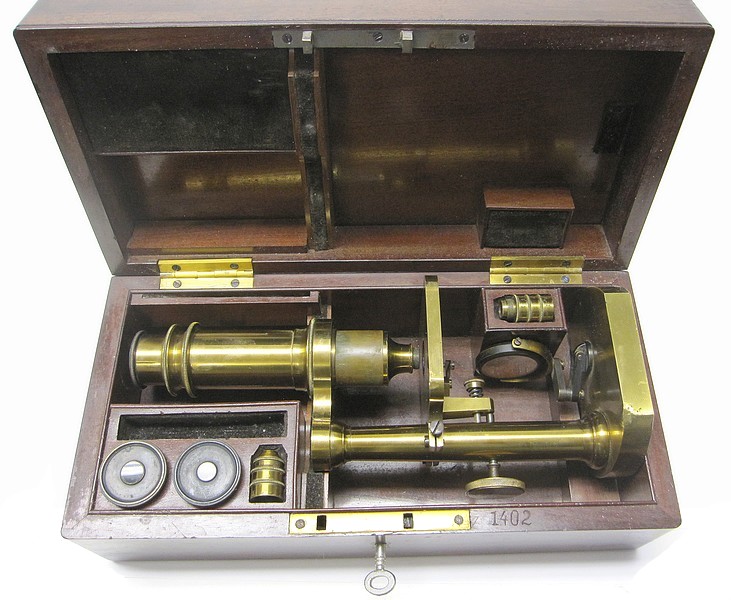 microscope in the case