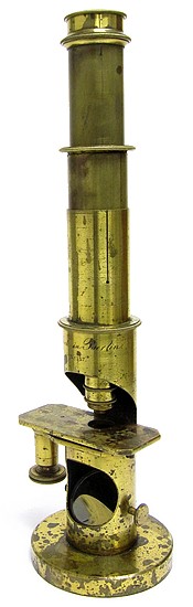 Schiek in Berlin, No. 137. Drum microscope, c. 1842. The microscope of Thomas Lovell Beddoes (1803-1849)