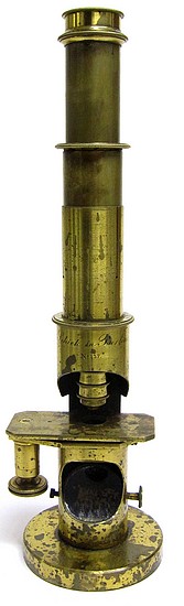Schiek in Berlin, No. 137. Drum microscope, c. 1842. The microscope of Thomas Lovell Beddoes (1803-1849)