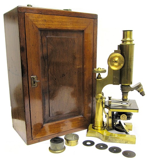 L. Schrauer, Maker, N. Y.. Second Prize Microscope Awarded to Joseph E. McKenzie, M.D., 1892