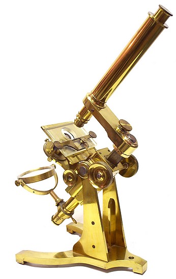 Charles A. Spencer's Trunnion Model Microscope c. 1855