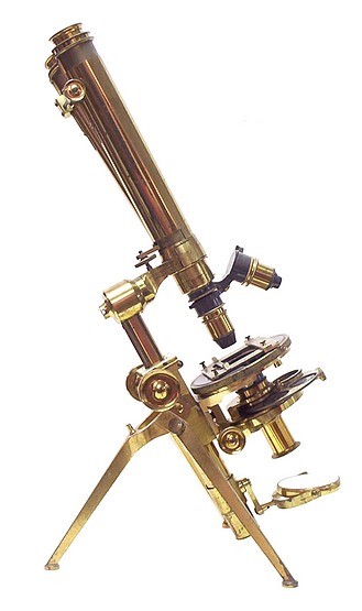 Swift & Son, 43 University St., London W.C. Portable folding binocular microscope with polarization. c. 1879