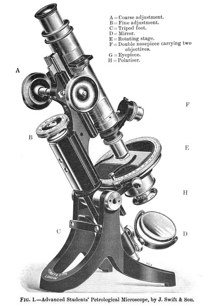 J. Swift & Son, London, #14790. The Advanced Student's Petrological Microscope, c. 1908