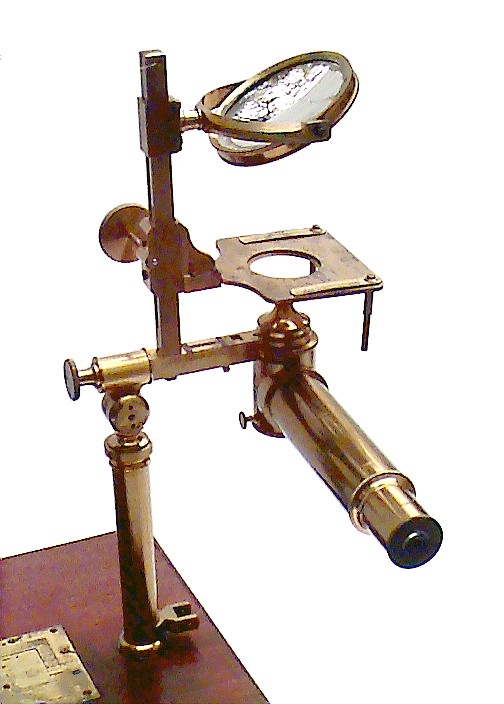 Made for Widdifield & Cie, Boston. A Rare Universal (inverted) Microscope Sold by a Boston Retailer. c. 1840-1855 