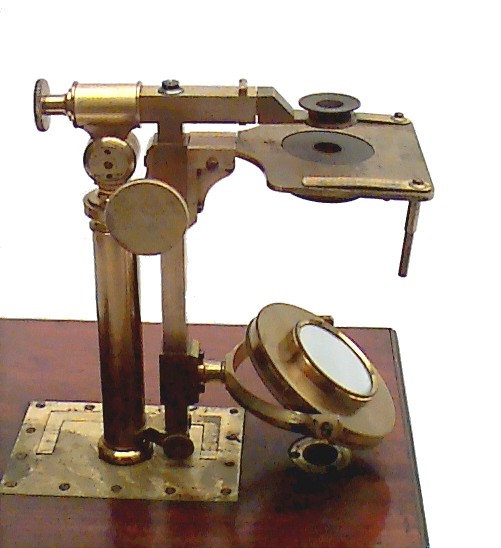 Made for Widdifield & Cie, Boston. A Rare Universal (inverted) Microscope Sold by a Boston Retailer. c. 1840-1855 