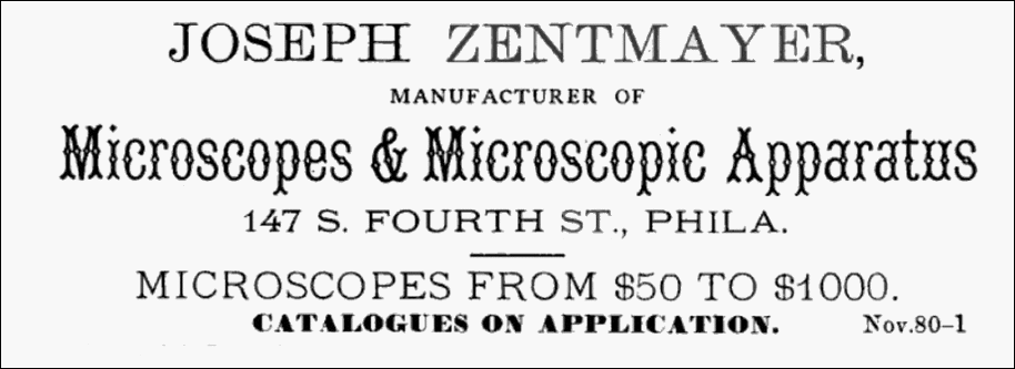1880 Zentmayer advertisement