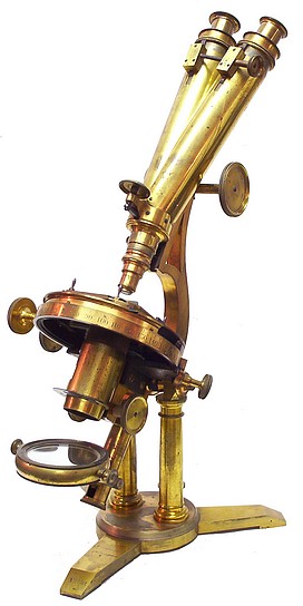 J. Zentmayer Philadelphia, Serial No. 330. The Grand American binocular model, c. 1867
