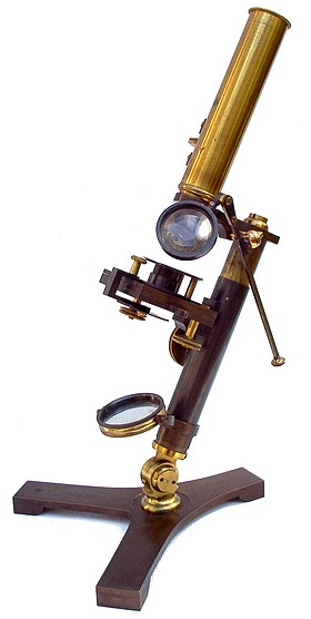 Monocular microscope: Abraham, Liverpool c. 1847