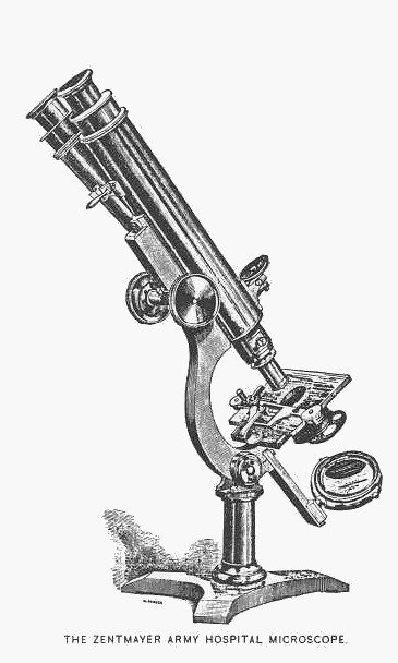 Zentmayer US Army Hospital binocular microscope 1870
