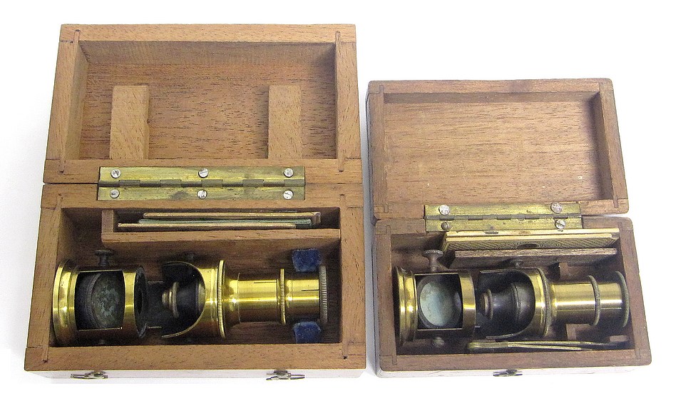 bertrand furnace microscopes in cases