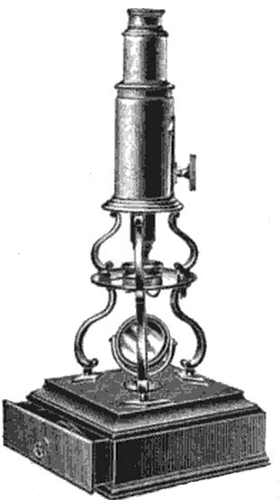 Culpeper type microscope with rack focusing c. 1800