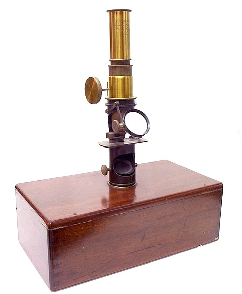 Charles Chevalier, Ingenieur Opticien, Breveté, Palais Royal 163, Paris. Case-mounted drum microscope, c.1845