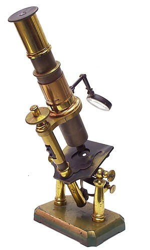 Double Pillar French microscope. c.1875