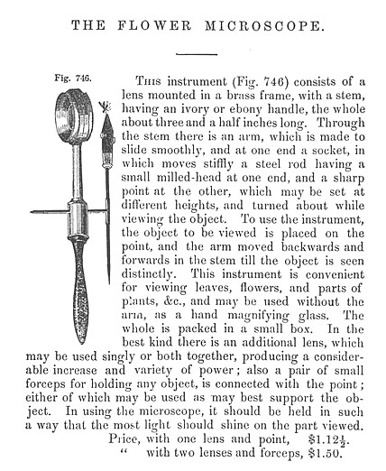 the Flower microscope. Pike's Descriptive Catalogue of Optical, Mathematical, and Philosophical Instruemts, Vol. II, 1848