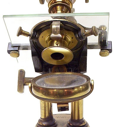 george wale microscope, patent june 6, 1876 substage