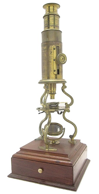 Culpeper type microscope with rack focusing c. 1800
