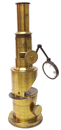 Lerebours à Paris. Drum Microscope, c. 1844 (microscope achromatique simplifié)