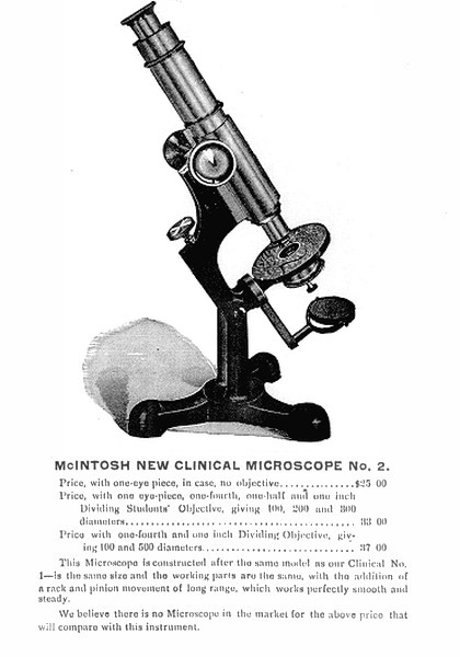  McIntosh Battery & Optical Co., Chicago # 397. The New Clinical Microscope No. 2, c. 1880