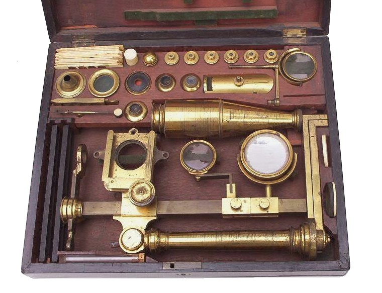 Bate, London. Jones Most Improved type microscope, c. 1825