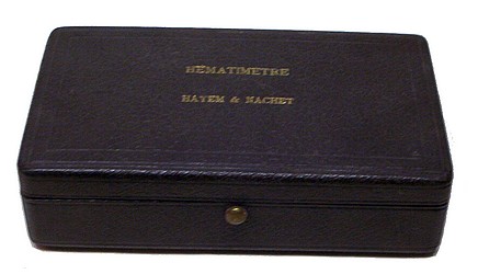 Nachet & Fils, 17 rue St. Severin, Paris. Hayem-Nachet Hemocytometer.