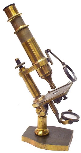 Nachet Opticien, rue Serpente 16, Paris. Small model microscope, c.1853 