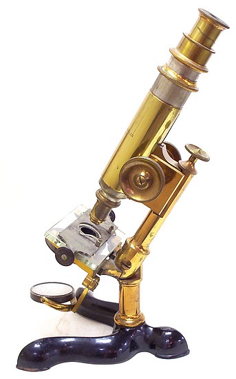 Bausch & Lomb Optical Co., Rochester NY, Pat. Oct. 3, 1876. Serial No. 1078. The Physician's model microscope, c. 1879
