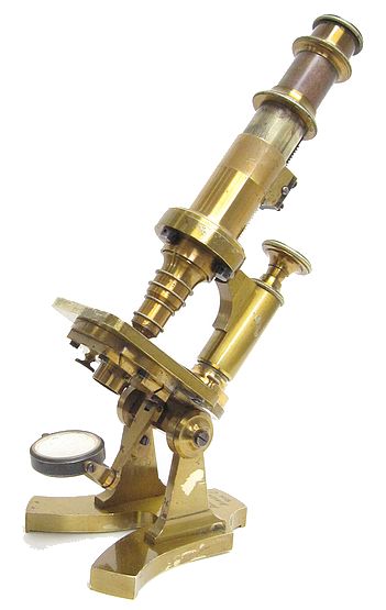 Franz Schmidt & Haensch, Berlin, No. 256, c. 1870. Middle model microscope No. 4