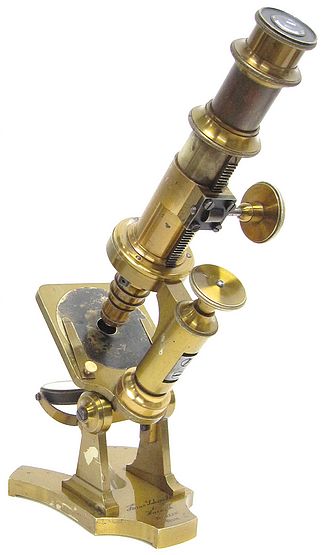Franz Schmidt & Haensch, Berlin, No. 256, c. 1870. Middle model microscope No. 4