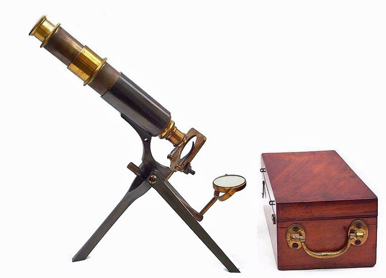 James W. Queen &   Co., Phila. The Tourist folding microscope