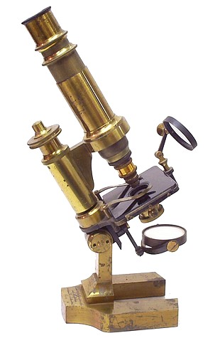  C. Verick, Èlève spécial de E. Hartnack rue de la Parcheminerie, 2, Paris, No. 3571, c. 1880. Continental style microscope