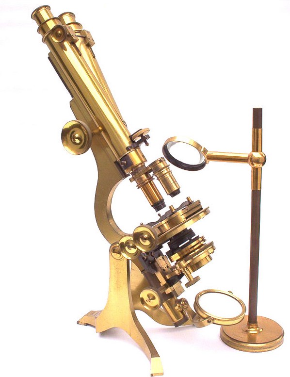 Watson & Son 313 High Holborn London #912. The Jackson Model No.2, c. 1880. Wenham Binocular Microscope