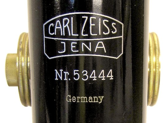 zeiss, jena no. 53444, germany. stand 1b jug-handle model, c. 1910