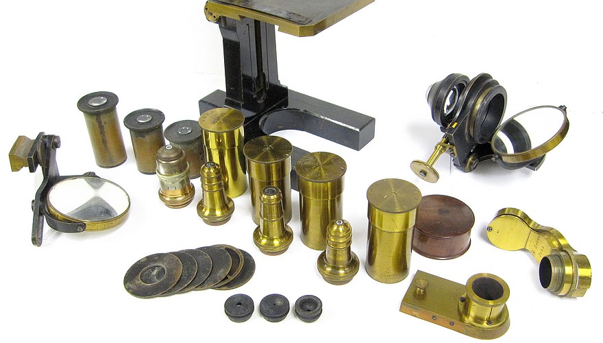 c. zeiss, jena 4969. microscope model va, c. 1880. accessories