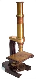 monocular microscope, Grunow, New York 