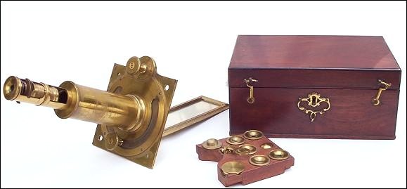 Solar microscope with screw barrel. c. 1770